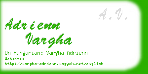 adrienn vargha business card